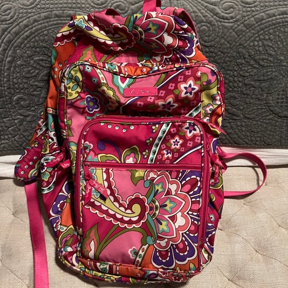 Vera Bradley Pink Multi Floral Paisley Backpack